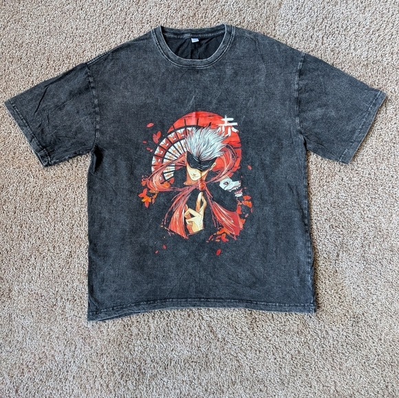 Other - Jujutsu Kaisen Satoru Gojo Graphic Acid Washed T-shirt Large